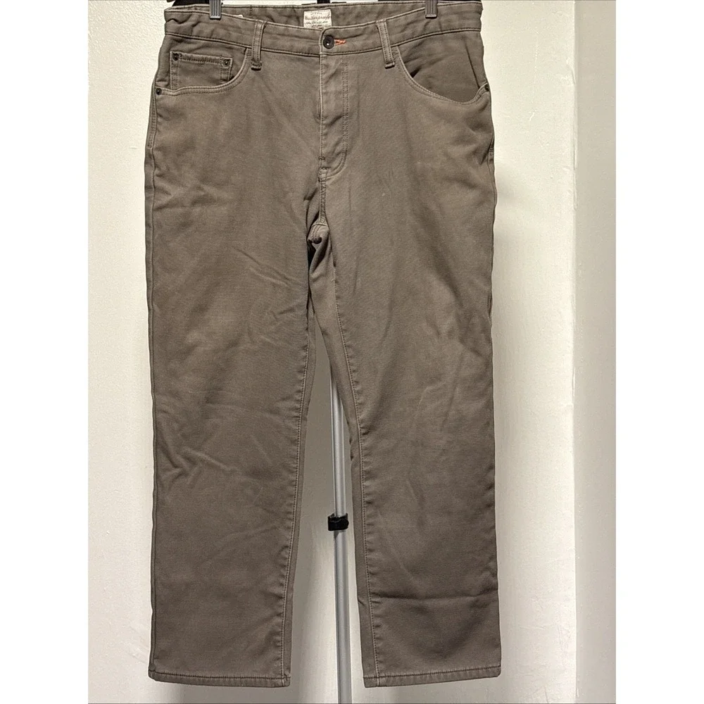 Weatherproof Vintage Men's Pants Size 36X32 Brown Khaki Regular Fit Flex Tech